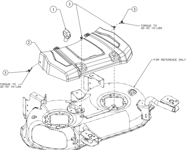 Deck Cover Diagram and Parts List for CC600 (12ACW62R709)(2017) Cub Cadet Lawn Mower